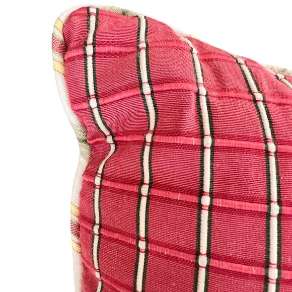 Gorgeous Pillow Expensive Materials PNK GRN WHT Decorative Lumbar Designer Touch - Picture 6 of 9